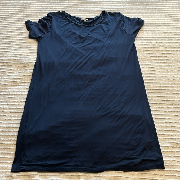 PIKO‎ Famous 1988 Short Sleeve Dress/Tunic Bamboo Size Small  Navy - Picture 5 of 6